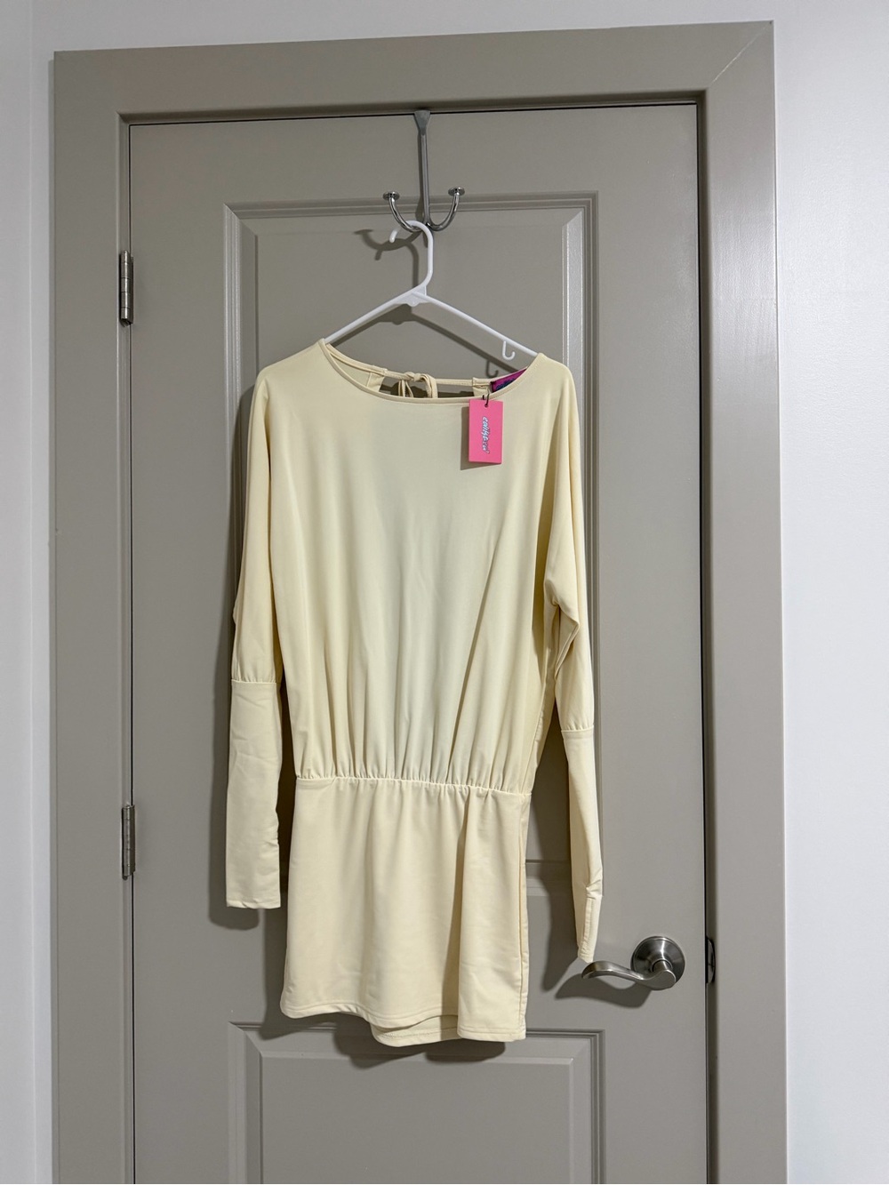 Forever 21 Pale Yellow Mini Skirted Dress